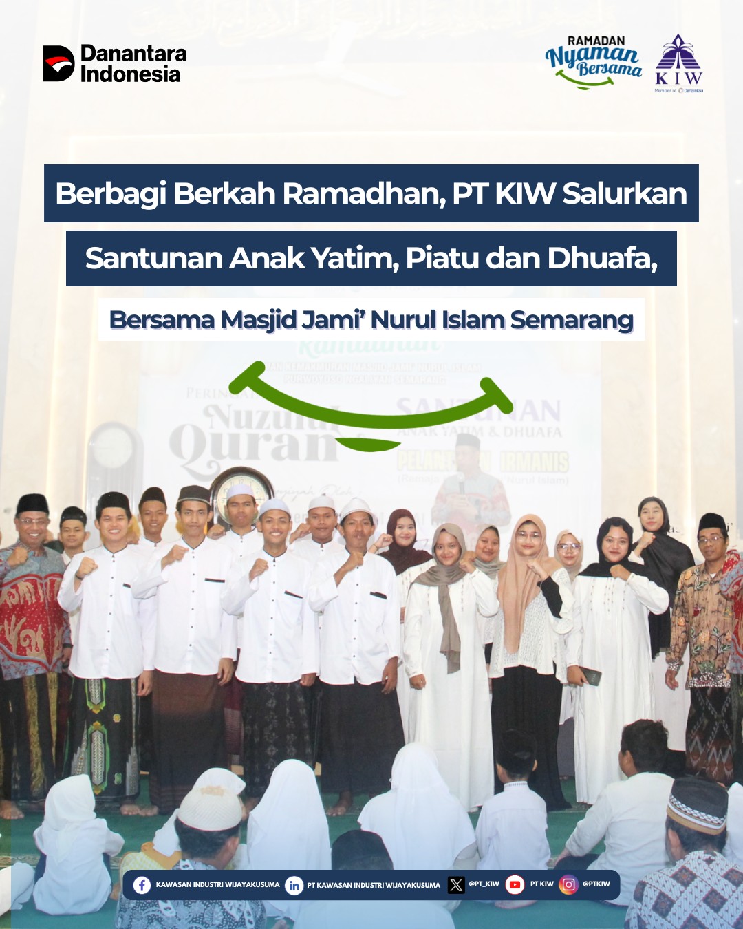 Partisipasi Santunan untuk anak Yatim & Dhuafa Program Ramadhan Masjid Nurul Islam Kota Semarang Tahun 2026